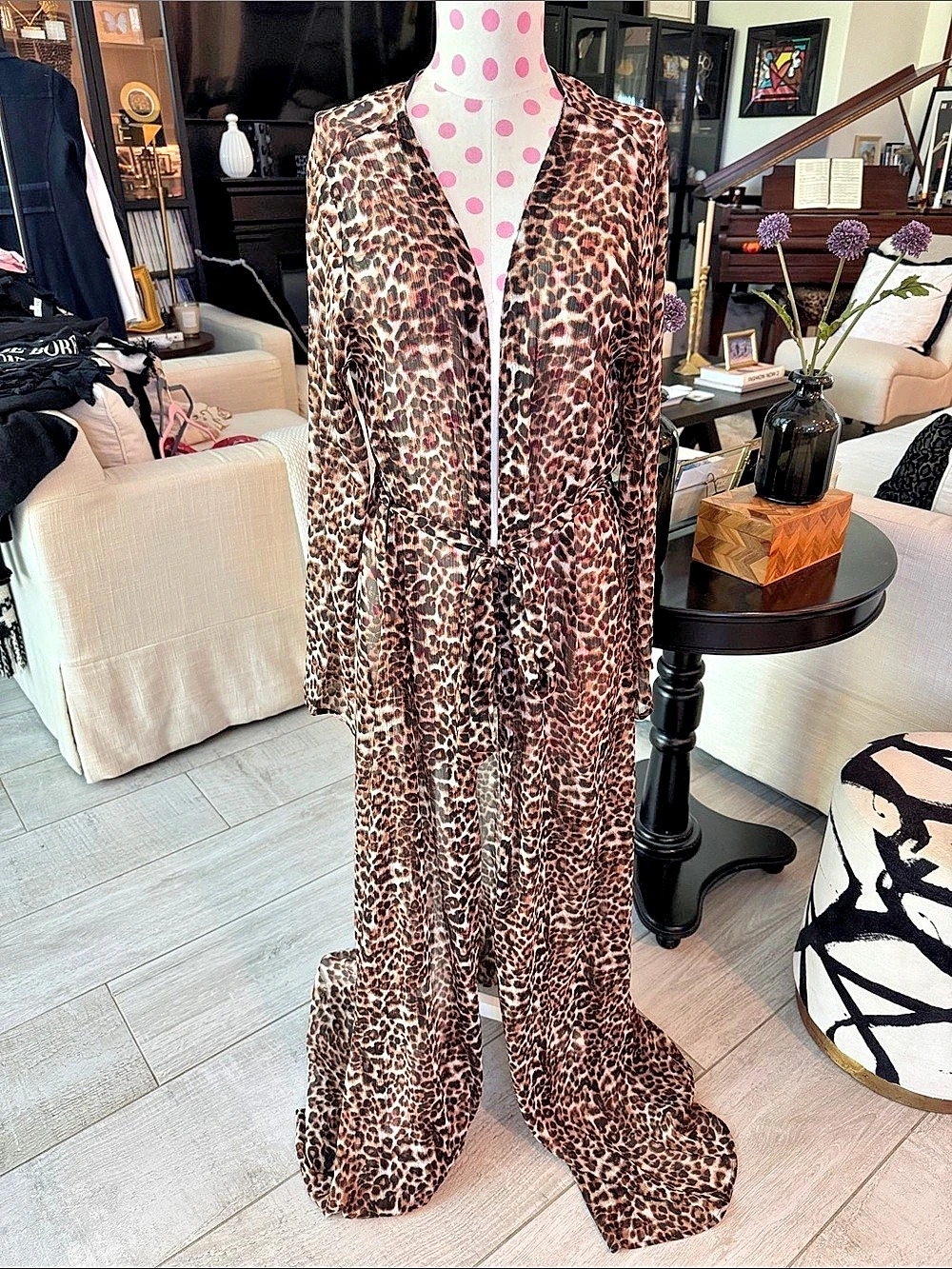 KENDALL + KYLIE Leopard Print Cover-up Like New